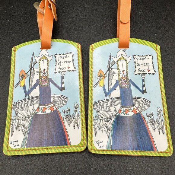 Dolly Mamas By Joey Luggage Tag Set of 5 Africa Holland Canada 2010 Rare Travel - Picture 3 of 13